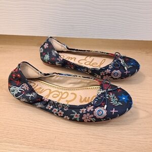 Sam Edelman Women's Floral Ballet Flats - Black